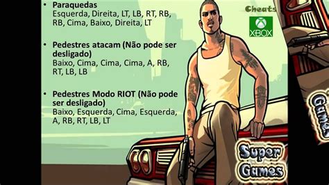 Cheats Todos Os C Digos Gta San Andreas Xbox Youtube