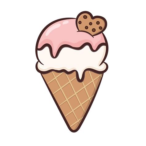 Cono De Galleta De Helado Aislado Sobre Fondo Blanco Ilustraci N