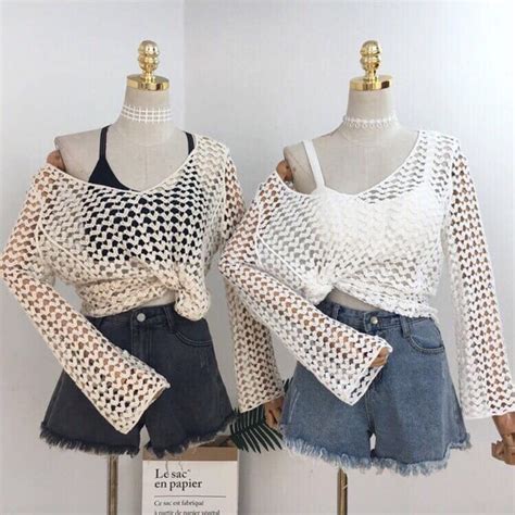 Áo khoát len bikini đi biển họa tiết tim Shopee Việt Nam