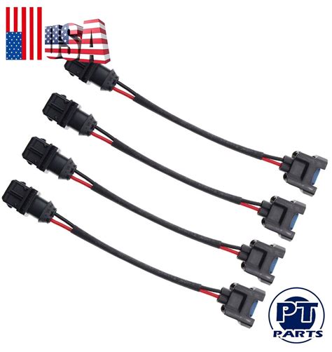 Set Of 4 Obd1 To Obd2 Fuel Injector Conversion Jumper Harness For Acura Integra 710328464506 Ebay