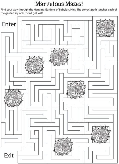 Printable Garden Maze Printable Mazes Free