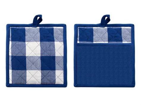 Lushomes Blue Cotton Hot Pot Holder For Kitchen Size 9 X 8 At Rs 126 Set In Mumbai