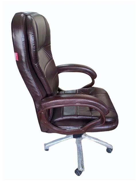 High Back Brown Leather Office Chair at Rs 4800 in Varanasi | ID ...