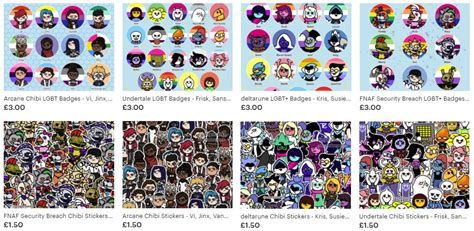 Arcane Chibi Stickers Vi Jinx Vander Silco Ekko Sevika Etsy Uk