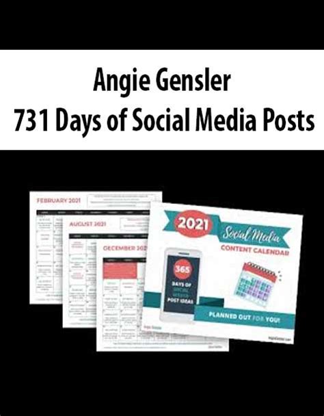 Angie Gensler Days Of Social Media Posts Available Now Kilocourse