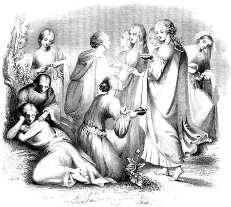 07 Matthew 25 The Ten Virgins Free Stock Illustrations Creazilla