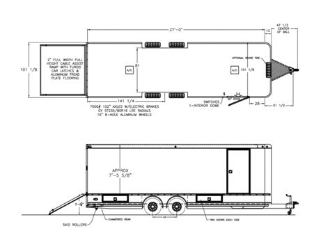 extra height car hauler dimensions diagram - Marketing Trailers & Vehicles