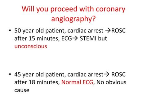 Interventional Management Of Out Hospital Cardiac Arrest Ppt