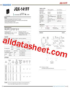 Jqx Ff C Datasheet Pdf Huaxinan Electronics Co Ltd