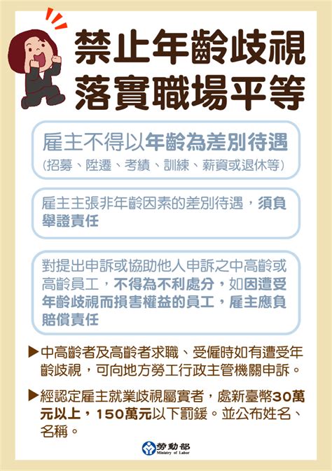 台灣就業通 找人才 《中高齡者及高齡者就業促進法》配套子法，將與母法於12月4日同步施行。 勞動法規資訊