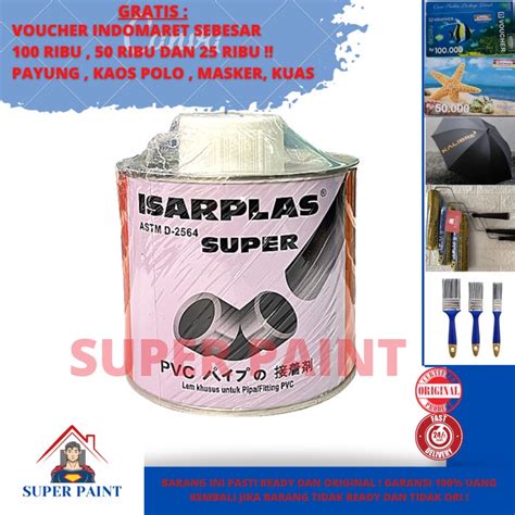 Jual Lem Pvc Isarplas Kaleng Gram Lem Pipa Kaleng Gr Kuas