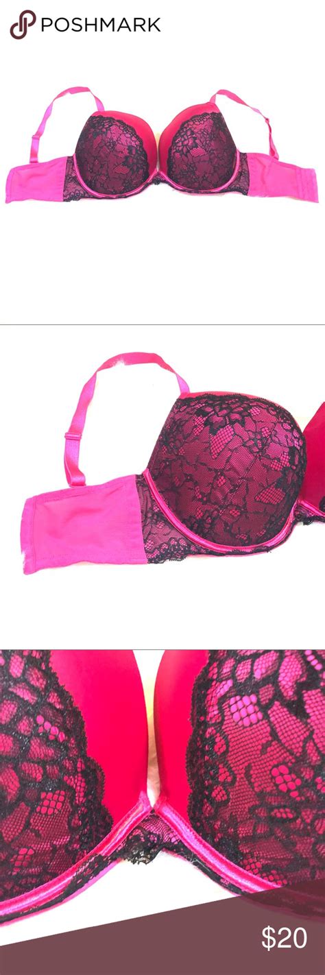 Cacique 40g Pink And Black Lace Bra Black Lace Bra Lace Bra Black Lace