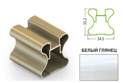 Купить Вертикальный профиль Н белый глянец 5,4м для шкафов купе Aristo ...