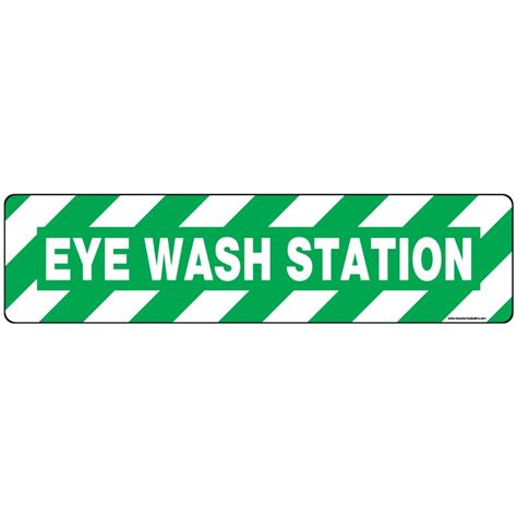 Floor Decal 6x24 Eye Wash Station Visual Workplace Inc