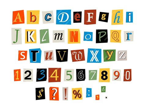 Premium Vector Vector Ransom Font Letters Numbers And Punctuation