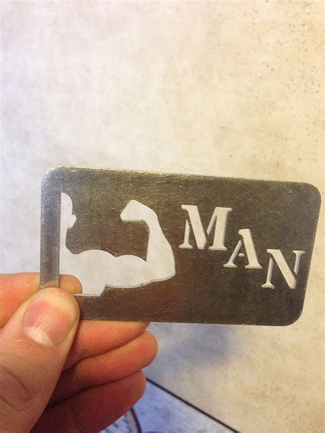 Muscle Man Card Bottle Opener Stainless Steel Made To Last