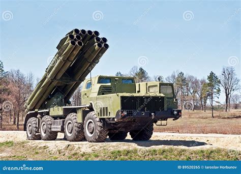 Multiple Rocket Launcher in Combat Position Stock Image - Image of ...