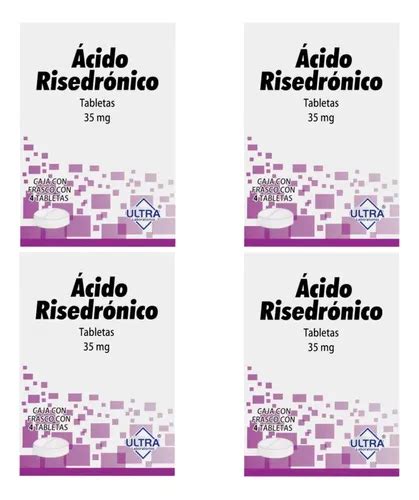 Pack De 4 Ácido Risedronico 35 Mg C4 Risedronato 35 Mg Envío Gratis