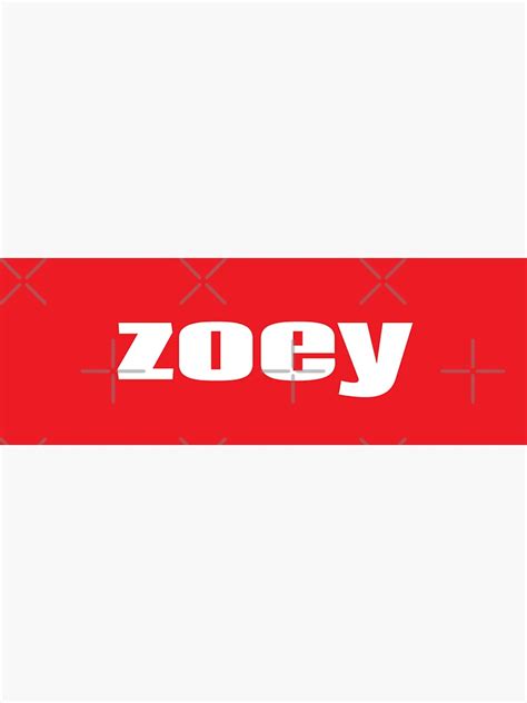 Zoey Zoe Name Sticker For Sale By Projectx Redbubble