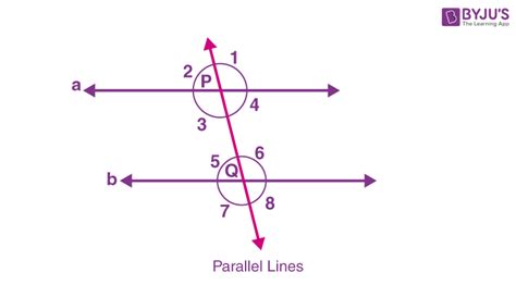 Types Of Angles Parallel Lines