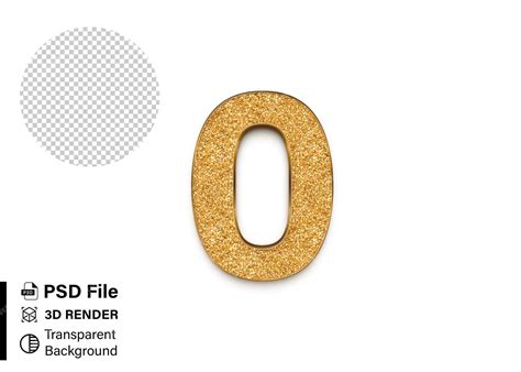 premium psd   number  glitter color isolated  transparent