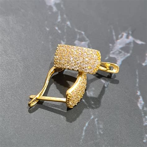 COD Available Jewelry 18k Saudi Gold Half Clip Earrings