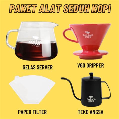 Jual Paket Alat Seduh Kopi Manual Brew V60 Dripper Drip Coffee Maker