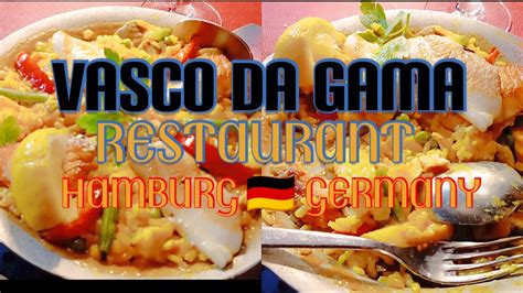 RESTAURANT VASCO DA GAMA EATING PAELLA HAMBURG GERMANY