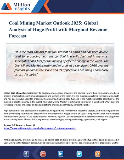 My Publications Coal Mining Market Outlook 2025 Global Analysis Of