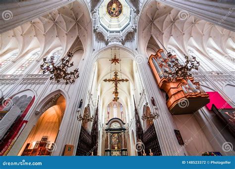 Notre Dame D`Anvers Cathedral, Anvers, Belgium Editorial Photography ...