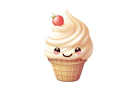 Kawaii Ice Cream Stickers Png Graphic by Forhadx5 · Creative Fabrica