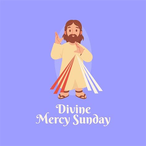 Premium Vector Divine Mercy Sunday Poster Template