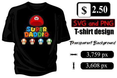 Super Daddio T Shirt Design SVG Files Graphic By Blue Hat Graphics