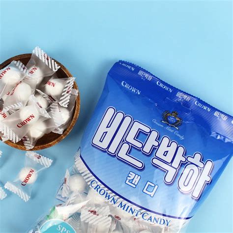 크라운 비단 박하캔디 사탕 140g Mint Candy Sarangmartsg