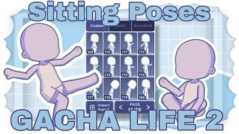 All Sitting Poses From Gacha Club In Gacha Life 2 Amethyst YouTube