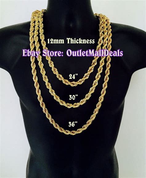 Run Dmc Diddy Lil Wayne Pimp Nwa Gold Rope Chain Necklace Hip Hop