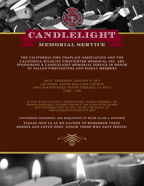 Candlelight Memorial Service - CAL FIRE Local 2881