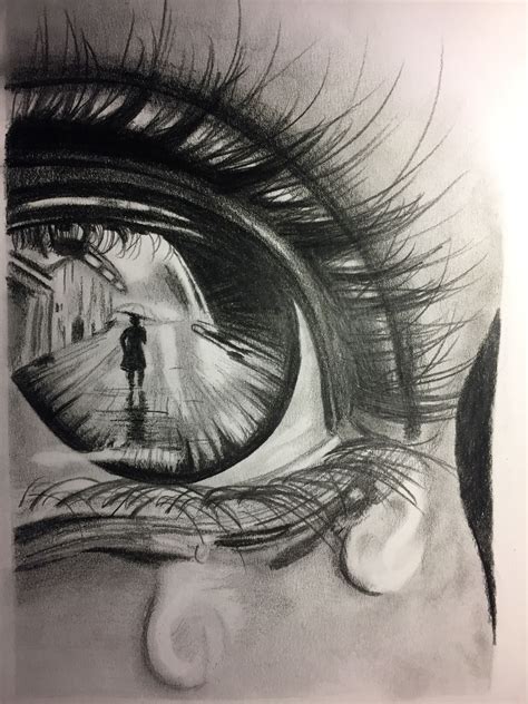 Tears in her eye sketch | Eyeball art, Tears art, Beautiful pencil drawings