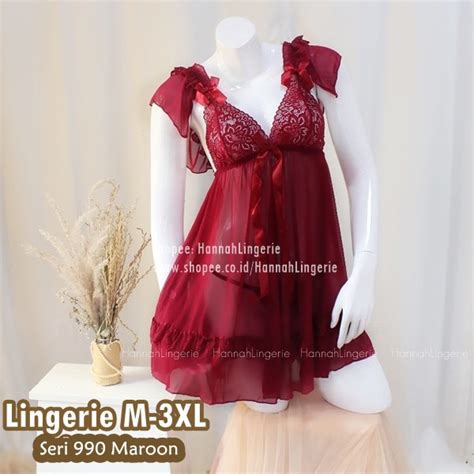 Jual Hannah Lingerie M L Xl Xxl Xxxl Baju Tidur Transparan Seksi Cantik