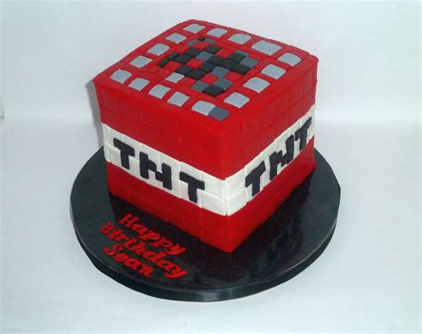 Minecraft Tnt Birthday Cakes Minecraft Birthday Cake Minecraft