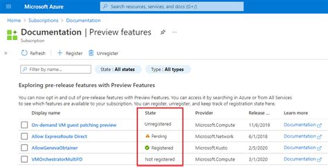 Set Up Preview Features In Azure Subscription Azure Resource Manager