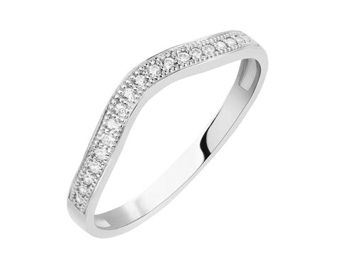 585 Rhodium Plated White Gold Ring With Cubic Zirconia Ref No P 897