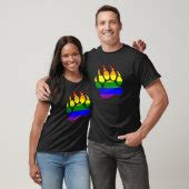 Gay Bears Pride Rainbow Flag Bear Paw T Shirt Zazzle