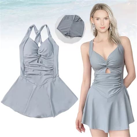 Traje De Baño Dama Deportivo Mujer Bikini Completo Falda MercadoLibre