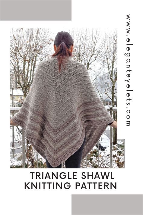 The Triangle Shawl Knitting Pattern Is Shown