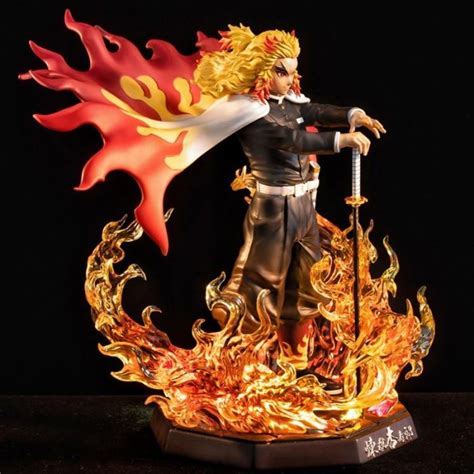 25cm Demon Slayer Kyoujurou Rengoku PVC Action Figures Toys Demon