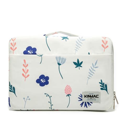 Jual Kinmac Tas Laptop Bag Tenteng Hand Strap Design Motif Flower 13 14