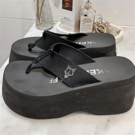 Naked Wolfe Desire Platform Thong Sandals Size Au Depop