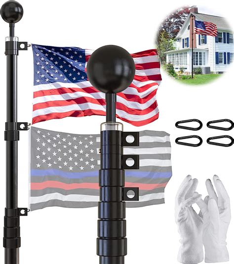 Buy SCWN Flag Pole For Outside In Ground 20FT Telescoping Extra Thick