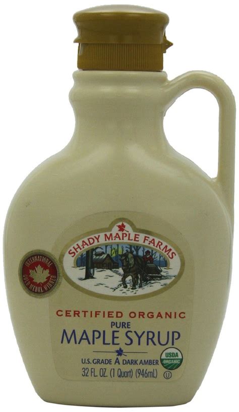 SHADY MAPLE FARMS 100 Pure Organic Amber Maple Syrup 32 Oz Maple